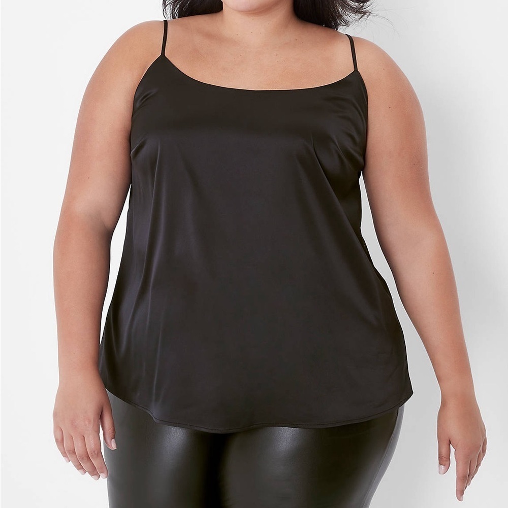 Lane Bryant Black Satin Cami Size 26